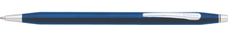 Cross Classic Century Ballpoint Pen - Translucent Blue Lacquer Chrome Trim